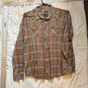 Prana Multicolor Plaid Shirt